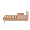 Lit enfant PABLO rose et cannage rotin 70x140 sommier inclus