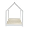Lit enfant cabane TINY pin massif blanc90x190 sommier inclus
