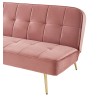 Banquette AROMA en velours vieux rose 3 places convertible