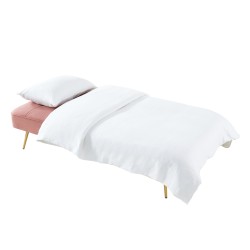 Banquette AROMA en velours vieux rose 3 places convertible