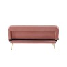 Banquette AROMA en velours vieux rose 3 places convertible