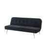 Banquette AROMA 3 places en velours noir convertible