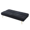 Banquette AROMA 3 places en velours noir convertible