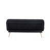 Banquette AROMA 3 places en velours noir convertible