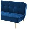 Banquette AROMA en velours bleu 3 places