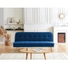 Banquette AROMA en velours bleu 3 places