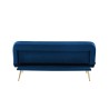 Banquette AROMA en velours bleu 3 places