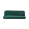 Banquette AROMA en velours vert 3 places convertible