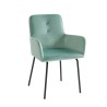 Chaise en velours PIA coloris vert amande