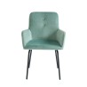 Chaise en velours PIA coloris vert amande