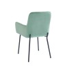 Chaise en velours PIA coloris vert amande