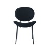 Lot de 2 chaises SHEILA velours noir pieds métal noir