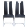 Lot de 2 chaises JADE  simili noir