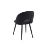 Lot de 2 chaises EUGENIE velours noirpieds métal noir