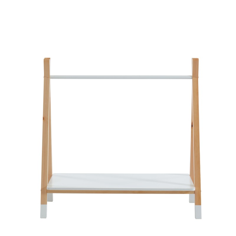 Portant TIPI blanc et pin massif 80cm