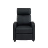 Fauteuil inclinable ALVA en PU noir fonction push back