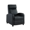 Fauteuil inclinable ALVA en PU noir fonction push back