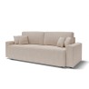 Canapé droit MILO convertible tissu beige 3 places 