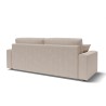 Canapé droit MILO convertible tissu beige 3 places 