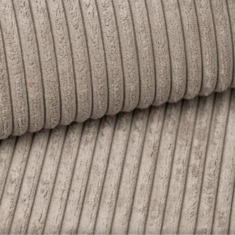 Canapé d'angle MARIUS convertible velours côtelé grège