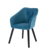 Fauteuil HILDA en velours vert 1 place