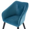 Fauteuil HILDA en velours vert 1 place