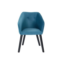 Fauteuil HILDA en velours vert 1 place