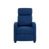 Fauteuil inclinable ALVA en tissu bleu jean fonction push back