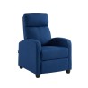 Fauteuil inclinable ALVA en tissu bleu jean fonction push back