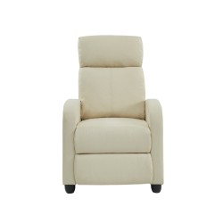 Fauteuil inclinable ALVA tissu écru fonction push back