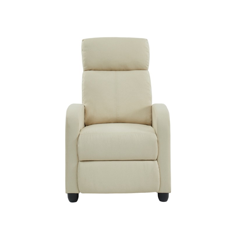 Fauteuil inclinable ALVA tissu écru fonction push back