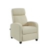 Fauteuil inclinable ALVA tissu écru fonction push back