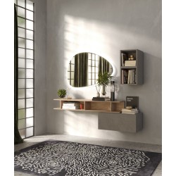 Lot 2 étagères murales MARINA effet argile 28cm