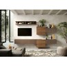 Rangement mural MARINA effet bois foncé L55 x P30 x H50