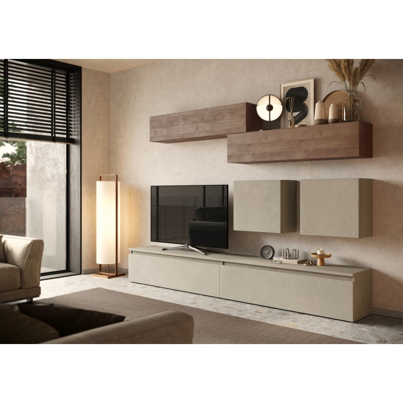 Rangement mural MARINA effet argile L55 x P30 x H50