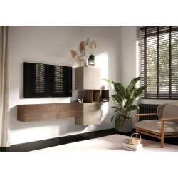 Rangement mural MARINA effet argile L55 x P30 x H50