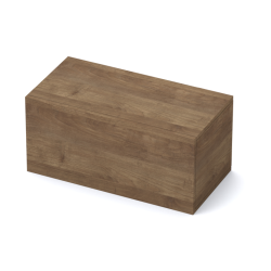 Rangement mural MARINA effet bois foncé  L69 x P30 x H29