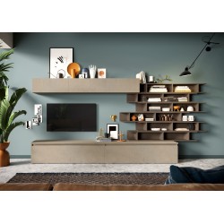 Etagère murale MARINA finition bronze 138cm