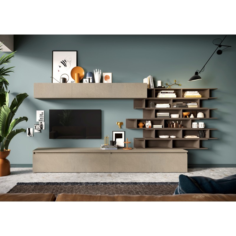 Etagère murale MARINA finition bronze 138cm