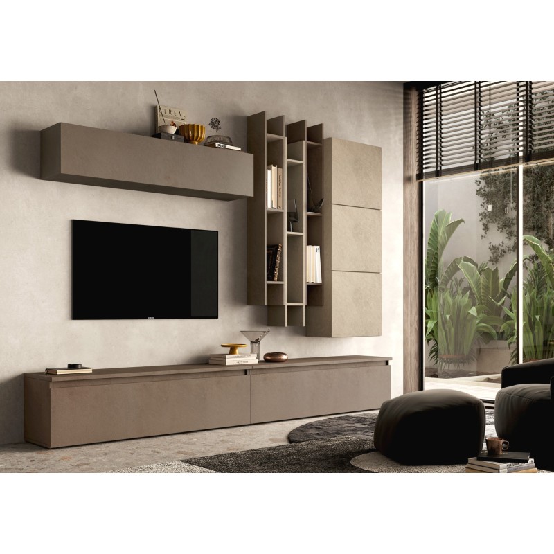 Etagère murale MARINA finition bronze 138cm