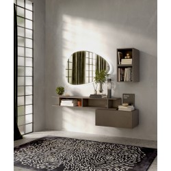 Etagère murale MARINA finition bronze 138cm