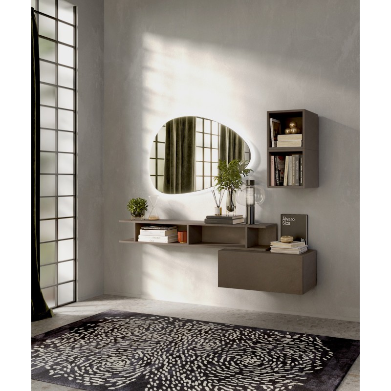 Etagère murale MARINA finition bronze 138cm