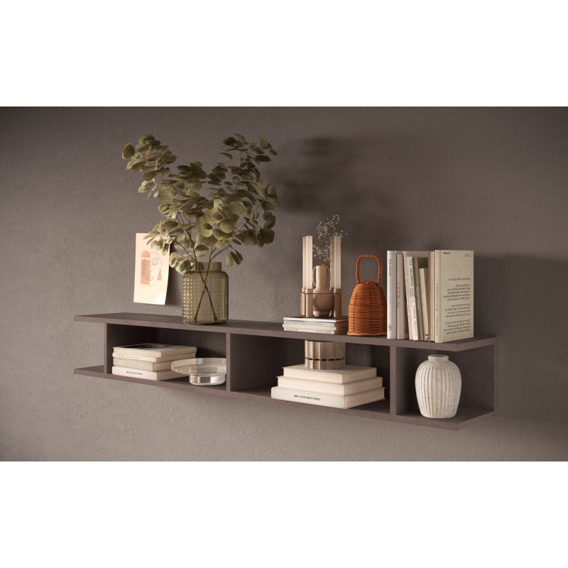 Etagère murale MARINA finition bronze 138cm