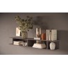 Etagère murale MARINA finition bronze 138cm