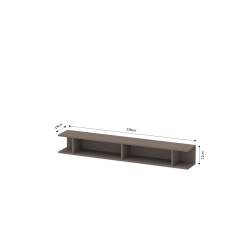 Etagère murale MARINA finition bronze 138cm