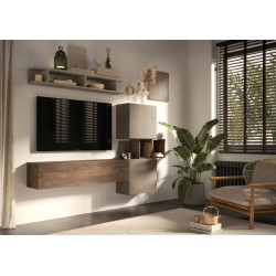 Etagère murale MARINA effet argile 138cm