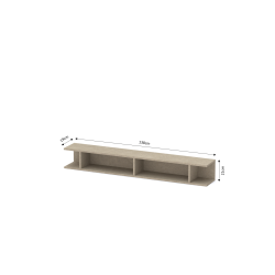Etagère murale MARINA effet argile 138cm