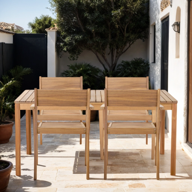 Table de jardin ORIA en bois d'acacia FSC 160 cm