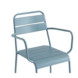 Lot de 2 chaises PANTONE en acier bleu givré