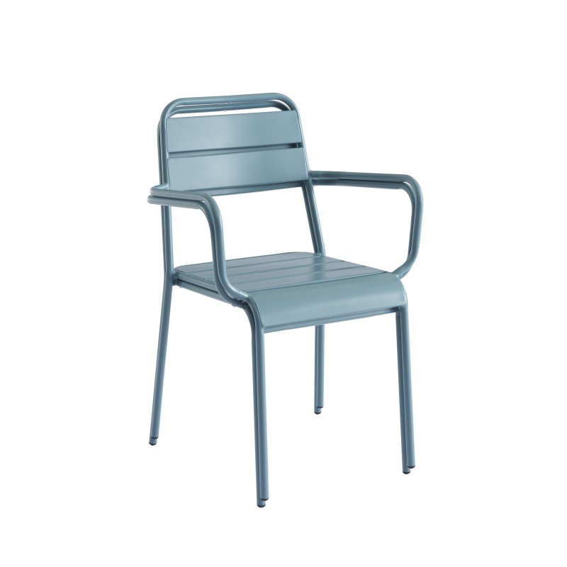 Lot de 2 chaises PANTONE en acier bleu givré
